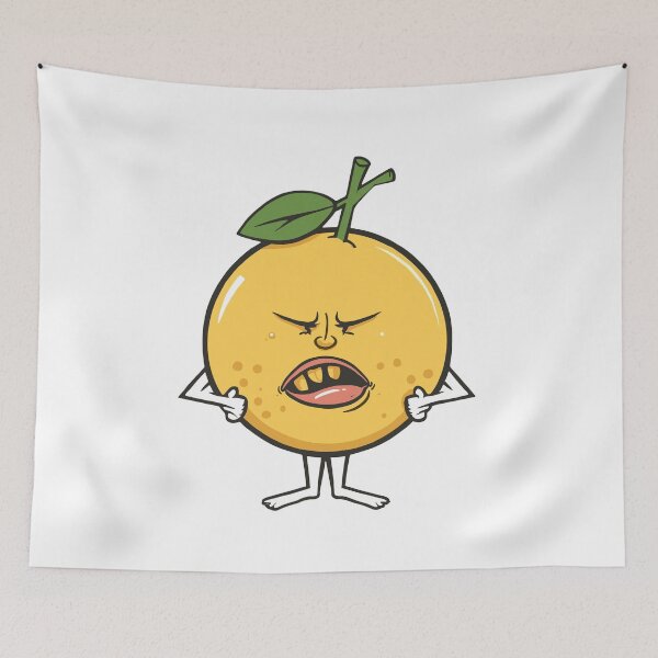 Item preview, A Cartoon Orange Showing Anger designed and sold by DashBliss.
