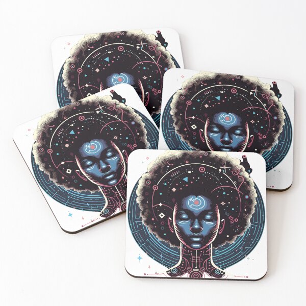 Item preview, Afro-futurism Afro Girl Sci-fi  designed and sold by KitonicTees.