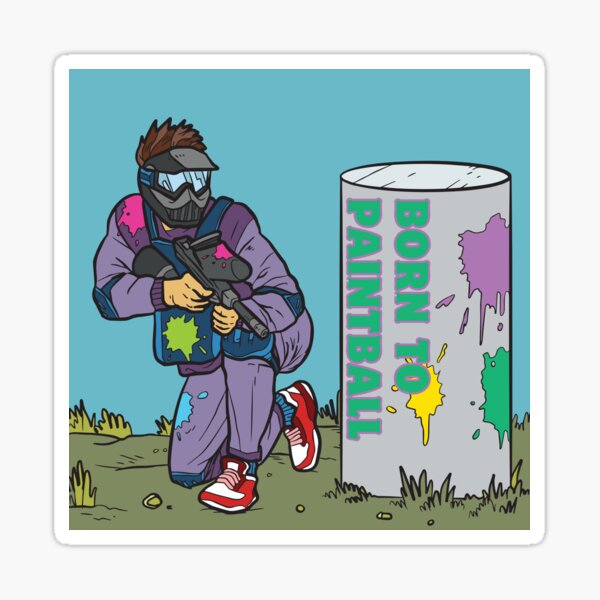 Vista previa del artículo con la obra «Nacido para el paintball», diseñado y vendido por artwaves.