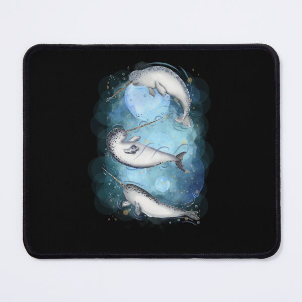 Item preview, Narwhal Whales Swimming Watercolor Design designed and sold by kuremureDesign.