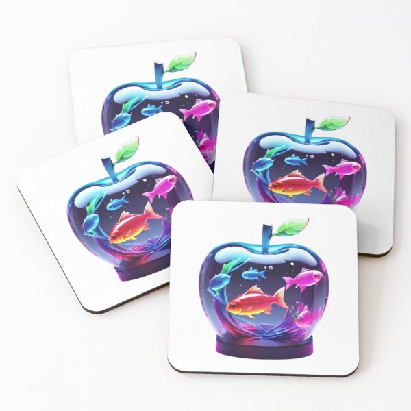 Item preview, Clipart of a transparent apple aquarium.  designed and sold by Vegasstickers.
