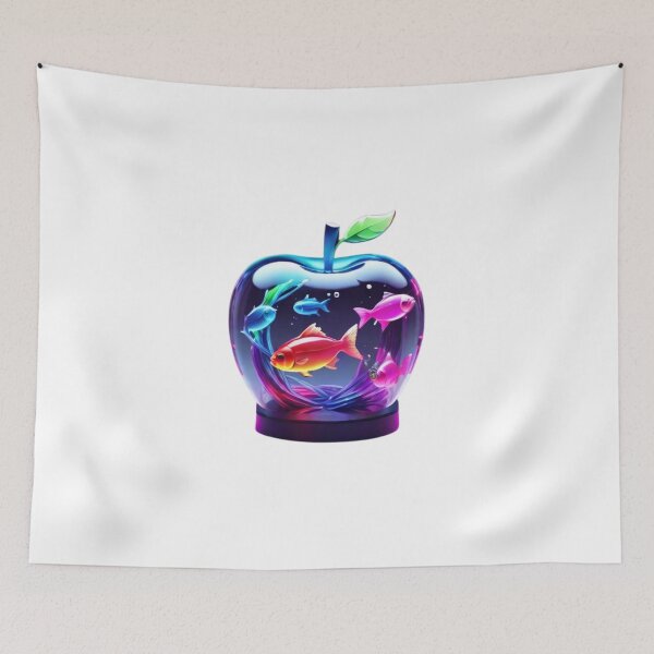 Item preview, Clipart of a transparent apple aquarium.  designed and sold by Vegasstickers.