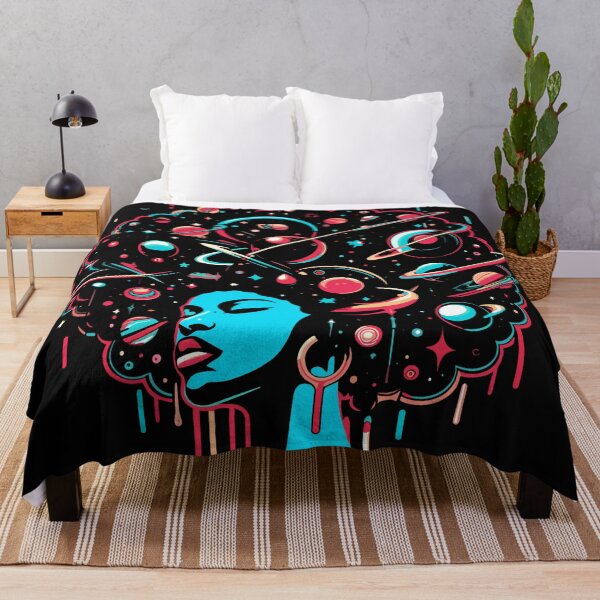 Item preview, Afro-futurism Afro Girl Sci-fi designed and sold by KitonicTees.