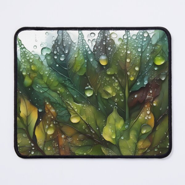 Item preview, Rainy autumn – part 1, i.e. watercolor leaves covered with raindrops. designed and sold by My-fake-places.