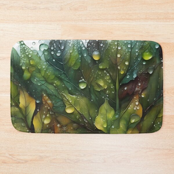 Item preview, Rainy autumn – part 1, i.e. watercolor leaves covered with raindrops. designed and sold by My-fake-places.