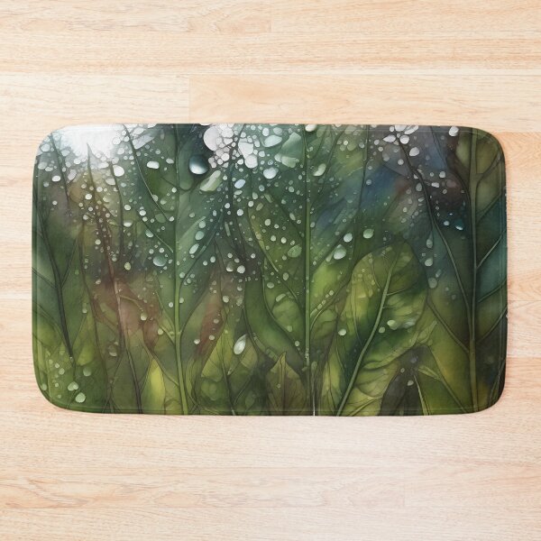 Item preview, Rainy autumn – part 2, i.e. watercolor leaves covered with raindrops. designed and sold by My-fake-places.