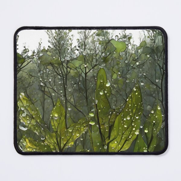 Item preview, Rainy autumn – part 3, i.e. watercolor leaves covered with raindrops. designed and sold by My-fake-places.