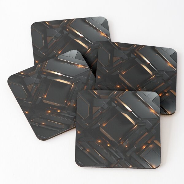 Item preview, Future Tech Abstract Geometric Black designed and sold by dreamingbliss.