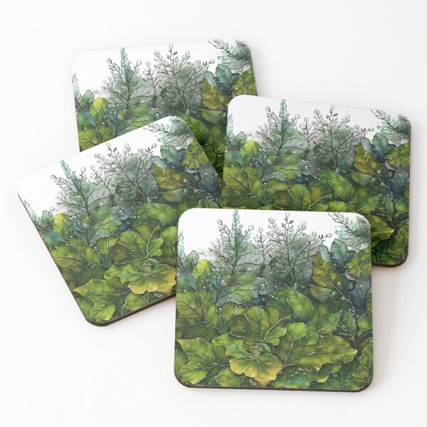 Item preview, Rainy autumn – part 4, i.e. watercolor leaves covered with raindrops. designed and sold by My-fake-places.
