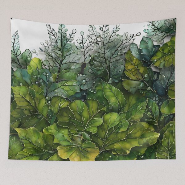 Item preview, Rainy autumn – part 4, i.e. watercolor leaves covered with raindrops. designed and sold by My-fake-places.