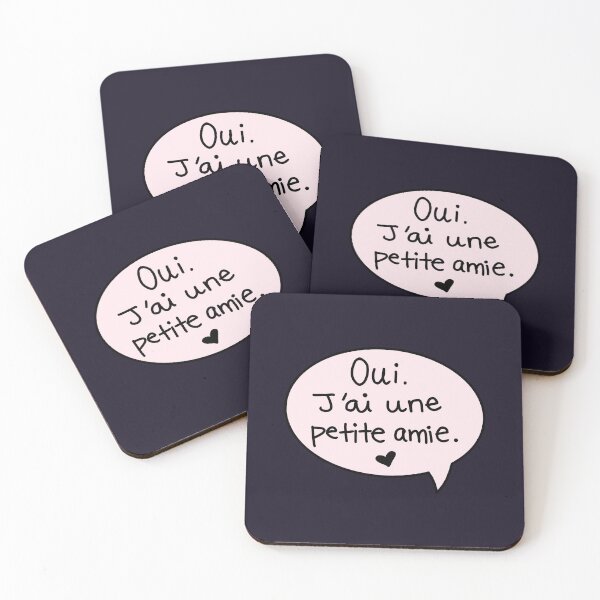 Item preview, Darcy heartstopper oui j’ai une petite amie french class quote designed and sold by LisaMichelleArt.