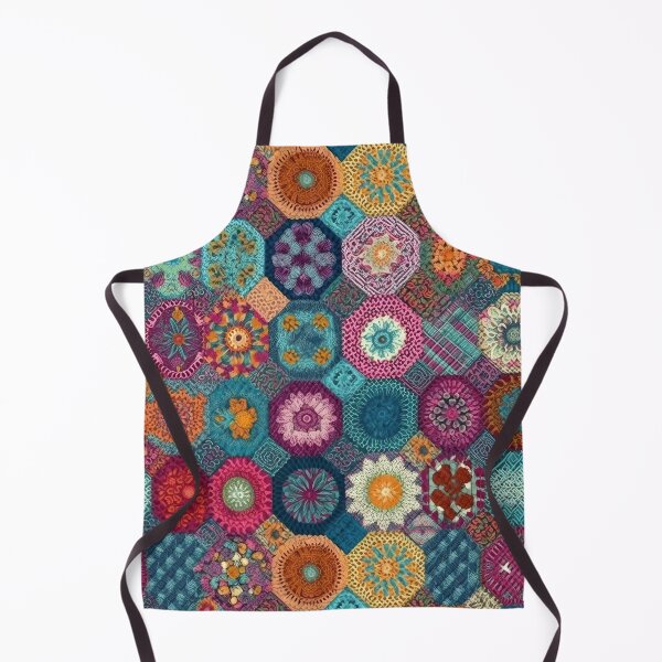 Item preview, Flowery Patchwork Crochet Blanket Pattern designed and sold by pinkal.