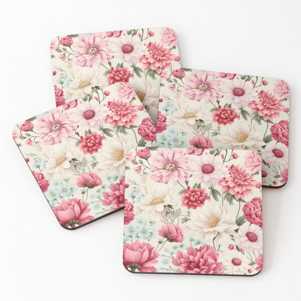 Item preview, A cute floral fabric in pink, blue and green - 1950's House Wallpaper - Classic designed and sold by Paul-05.