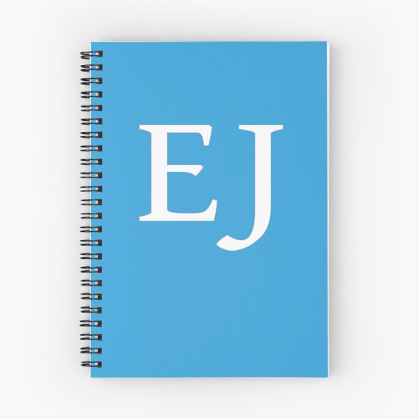 Aperçu de l'œuvre EJ Initiales Monogramme Lettres blanches élégantes créée et vendue par Jeallan Designs.