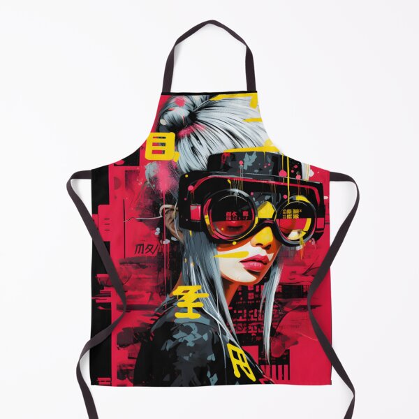 Item preview,  cyberfunk girl collage designed and sold by ArtWearSplash.
