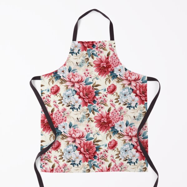 Item preview, Una linda tela floral en rosa, azul y verde 3 - Papel pintado de casas de los años 50 - Clásico designed and sold by Paul-05.