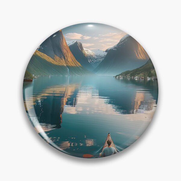 Item preview, Kayaking in Norway - AI Art designed and sold by Oilix.