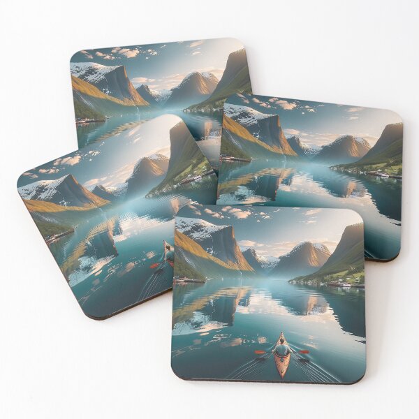 Item preview, Kayaking in Norway - AI Art designed and sold by Oilix.