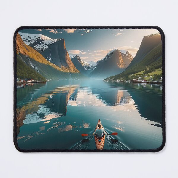 Item preview, Kayaking in Norway - AI Art designed and sold by Oilix.
