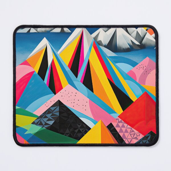 Item preview, Explore "Simplistic & Minimalistic Alps" with Bauhaus Flair and Vivid Colors designed and sold by ArtificialGenes.