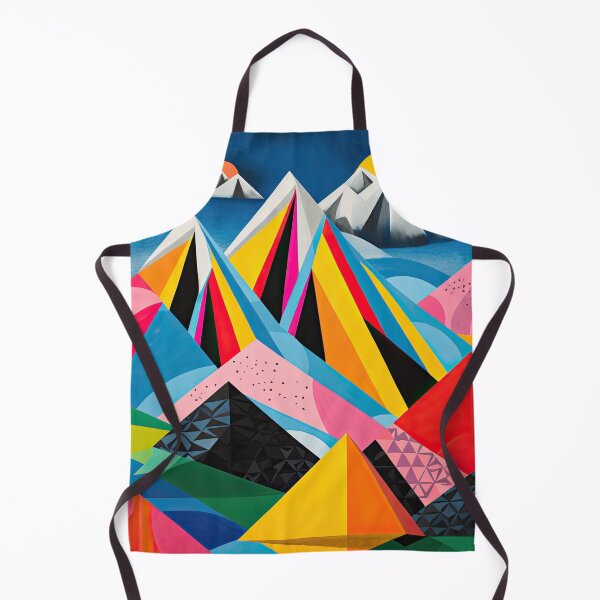 Item preview, Explore "Simplistic & Minimalistic Alps" with Bauhaus Flair and Vivid Colors designed and sold by ArtificialGenes.