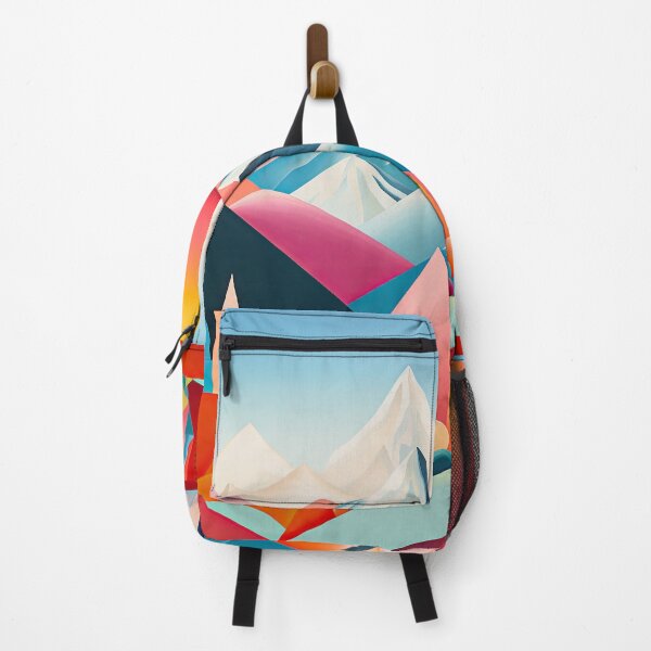 Item preview, Explore "Simplistic & Minimalistic Alps" with Bauhaus Flair and Vivid Colors designed and sold by ArtificialGenes.