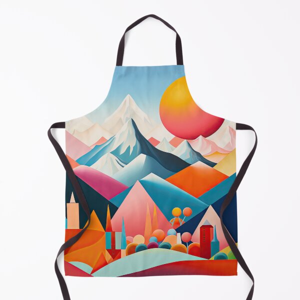 Item preview, Explore "Simplistic & Minimalistic Alps" with Bauhaus Flair and Vivid Colors designed and sold by ArtificialGenes.