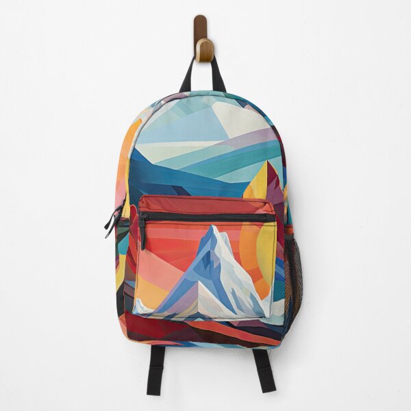 Item preview, Explore "Simplistic & Minimalistic Alps" with Bauhaus Flair and Vivid Colors designed and sold by ArtificialGenes.