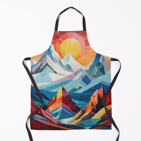 Item preview, Explore "Simplistic & Minimalistic Alps" with Bauhaus Flair and Vivid Colors designed and sold by ArtificialGenes.