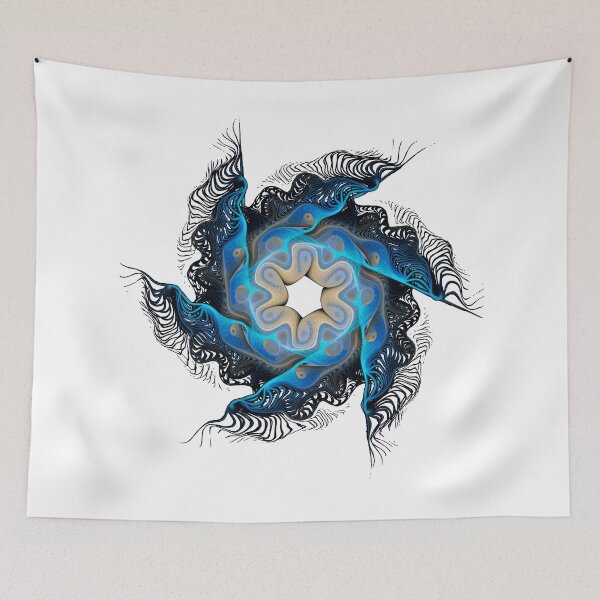 Item preview, Blue fringe swirl designed and sold by ElviraTSquirrel.