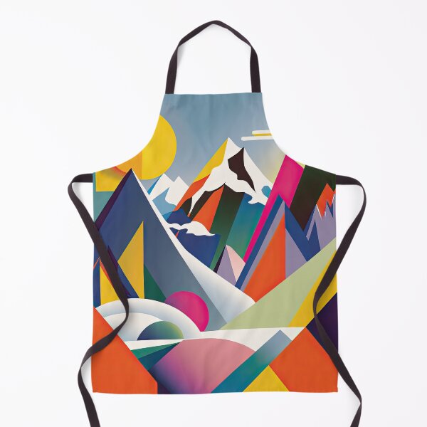 Item preview, Explore "Simplistic & Minimalistic Alps" with Bauhaus Flair and Vivid Colors designed and sold by ArtificialGenes.