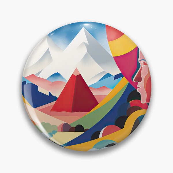 Item preview, Explore "Simplistic & Minimalistic Alps" with Bauhaus Flair and Vivid Colors designed and sold by ArtificialGenes.