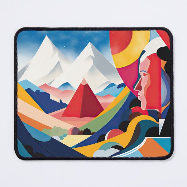 Item preview, Explore "Simplistic & Minimalistic Alps" with Bauhaus Flair and Vivid Colors designed and sold by ArtificialGenes.
