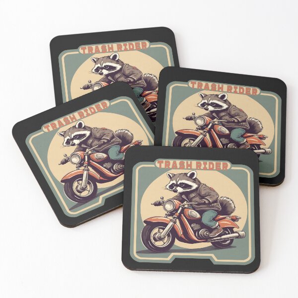 Item preview, Raccoon on motorcycle designed and sold by Eolithic.