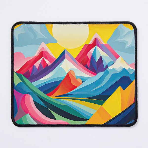 Item preview, Explore "Simplistic & Minimalistic Alps" with Bauhaus Flair and Vivid Colors designed and sold by ArtificialGenes.