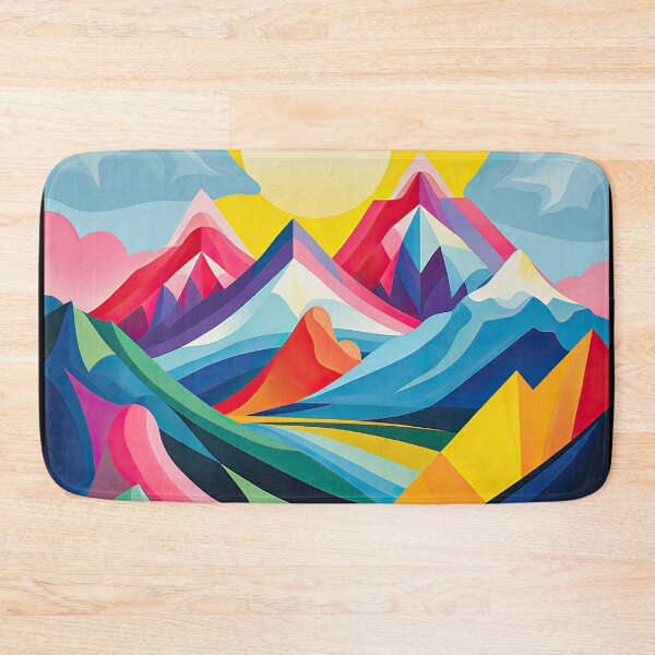 Item preview, Explore "Simplistic & Minimalistic Alps" with Bauhaus Flair and Vivid Colors designed and sold by ArtificialGenes.