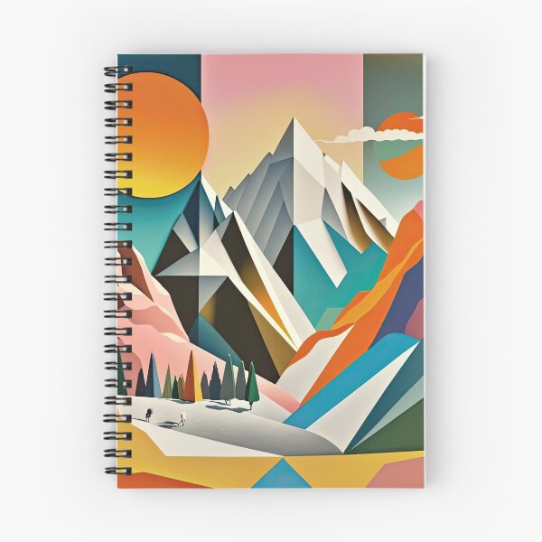 Item preview, Explore "Simplistic & Minimalistic Alps" with Bauhaus Flair and Vivid Colors designed and sold by ArtificialGenes.