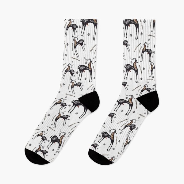 Item preview, Cypriot Black Gazelle Pattern #2 designed and sold by Aeterna Prints.