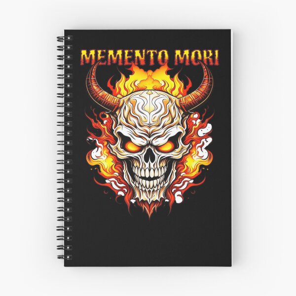 Item preview, Memento Mori Skull On Fire Devil Horns designed and sold by Manifest-Style.
