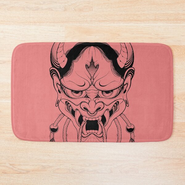 Item preview, Hannya Japanese Mask in Coral designed and sold by Hellagreat.