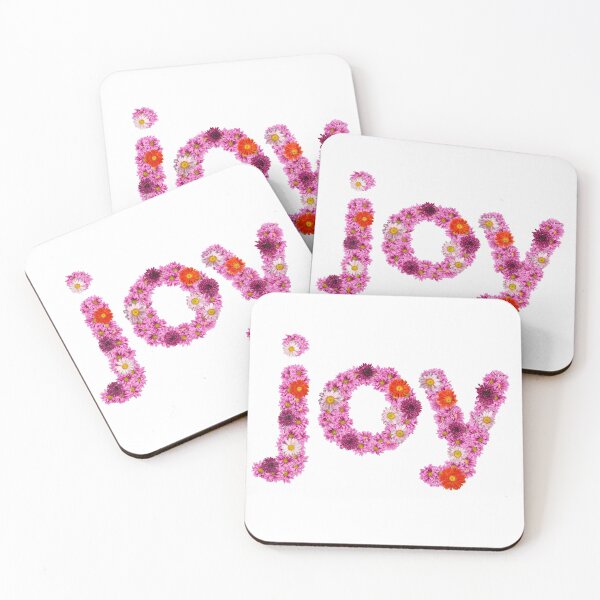 Item preview, Colorful Flowers Arranged to Spell “joy” designed and sold by CJansuebsri.