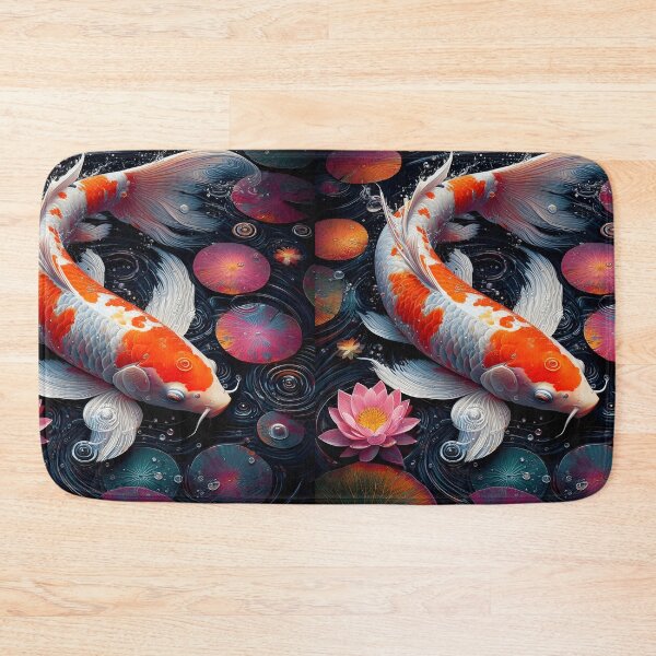 Item preview, Elegance in Realism: Koi and Lotus designed and sold by DesignVibesHub.