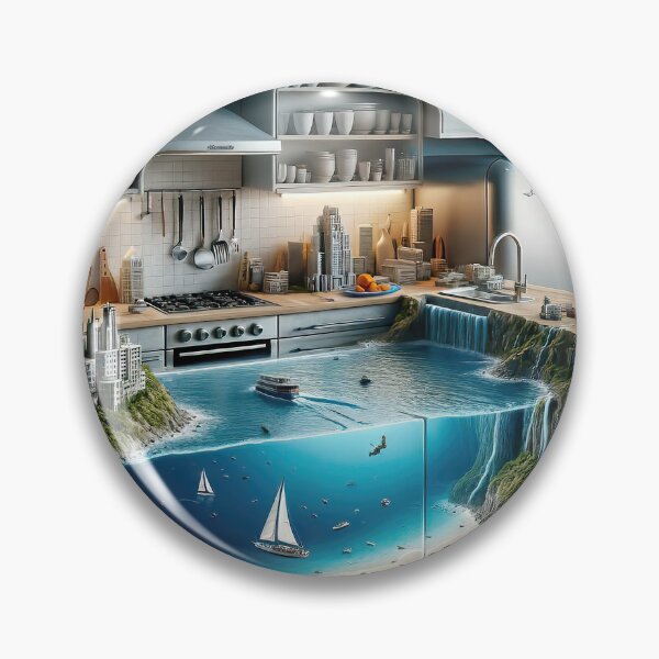 Item preview, Kitchen Beach - AI Art designed and sold by Oilix.