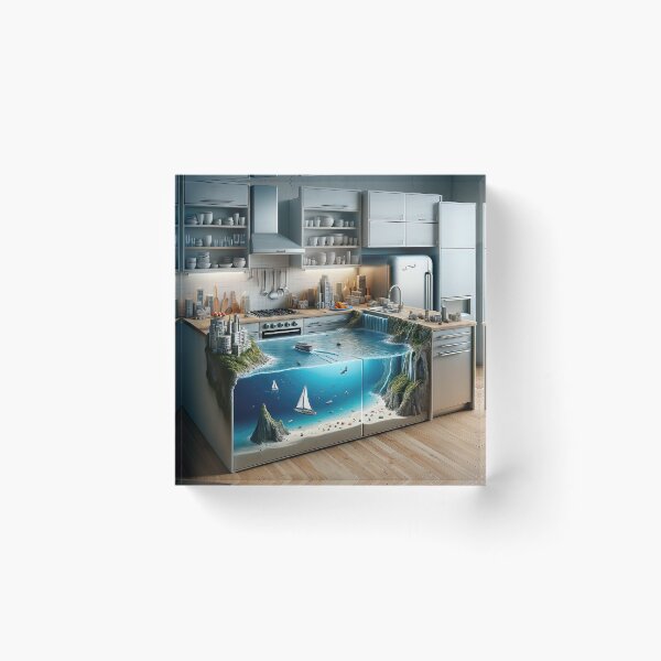 Item preview, Kitchen Beach - AI Art designed and sold by Oilix.