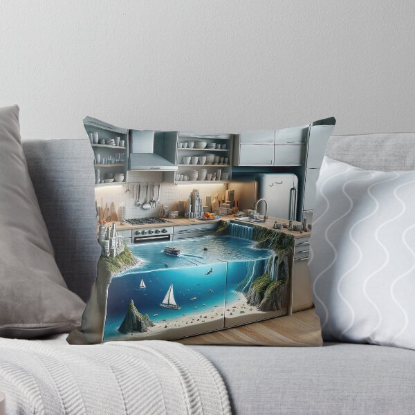 Item preview, Kitchen Beach - AI Art designed and sold by Oilix.