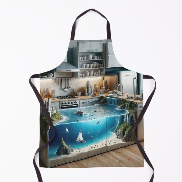 Item preview, Kitchen Beach - AI Art designed and sold by Oilix.