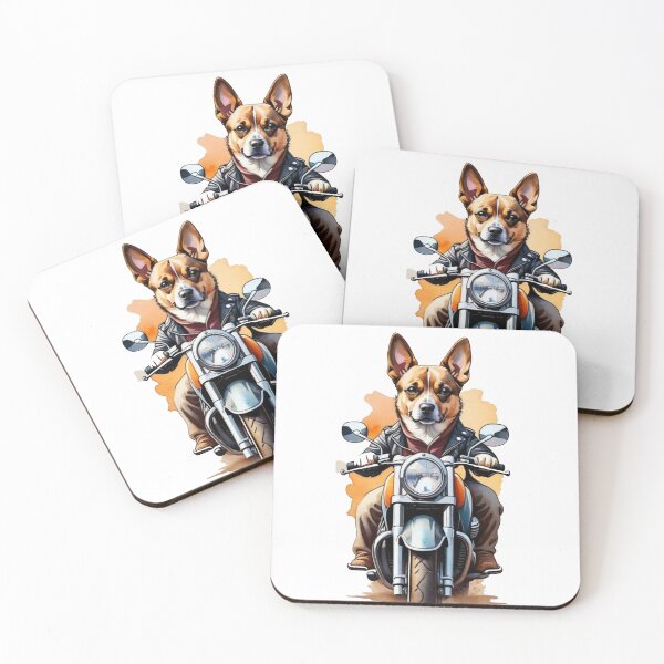 Item preview, cool dog riding a motorbike designed and sold by Karaz's Animal Kingdom.
