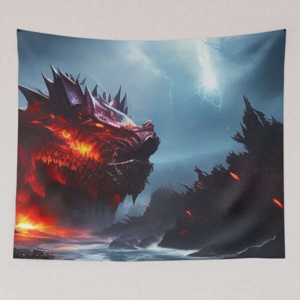 Item preview, dragon from the ocean designed and sold by Modernaiart.