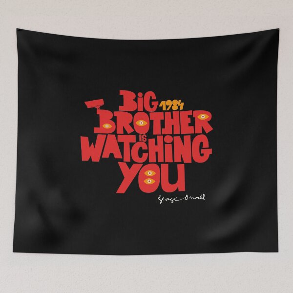 Item preview, Orwellian Tribute - “Big Brother is Watching You” - Dystopian Art Design in Classic Colors designed and sold by Boogosh.