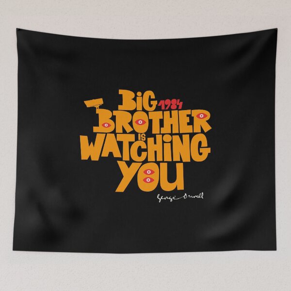 Item preview, Orwellian Tribute - “Big Brother is Watching You” - Dystopian Art Design in Classic Colors designed and sold by Boogosh.